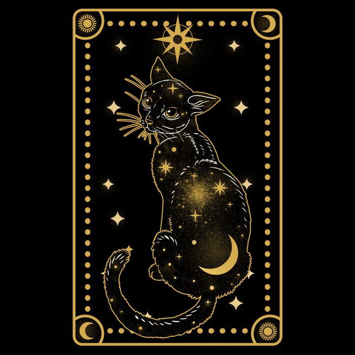 Elegant Galaxy Tarot Card Cat Mug