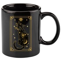 Elegant Galaxy Tarot Card Cat 11oz C Handle Ceramic Mug