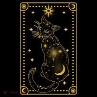 Elegant Galaxy Tarot Card Cat 16 in Basic Backpack