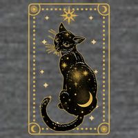 Elegant Galaxy Tarot Card Cat Backpack