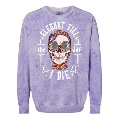 Elegant Till The Day I Die Skull Colorblast Crewneck Sweatshirt