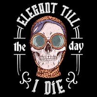 Elegant Till The Day I Die Skull Flexfit Unipanel Trucker Cap