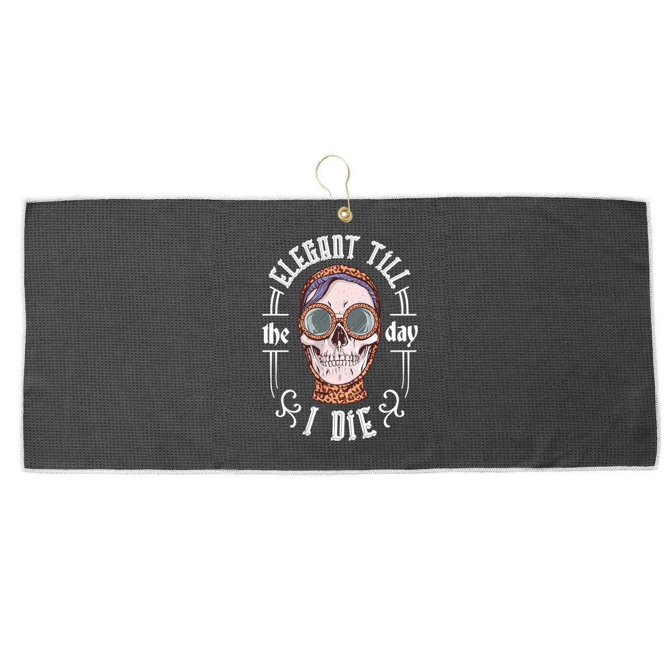 Elegant Till The Day I Die Skull Large Microfiber Waffle Golf Towel