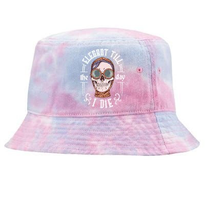 Elegant Till The Day I Die Skull Tie-Dyed Bucket Hat