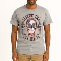 Elegant Till The Day I Die Skull Tall T-Shirt