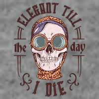 Elegant Till The Day I Die Skull Cropped Pullover Crew
