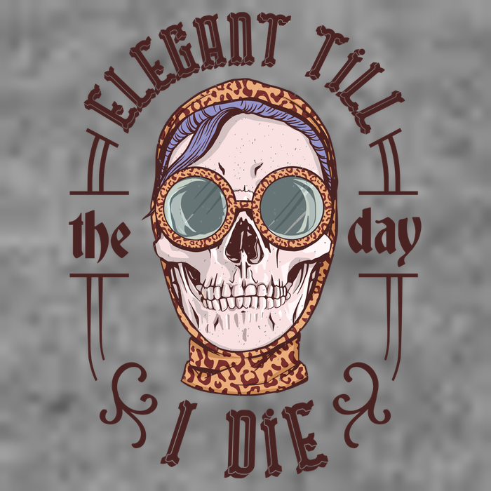 Elegant Till The Day I Die Skull Cropped Pullover Crew