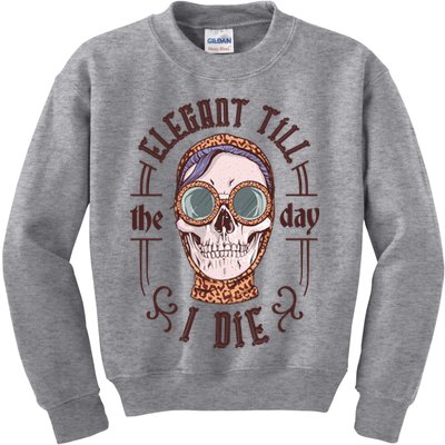 Elegant Till The Day I Die Skull Kids Sweatshirt