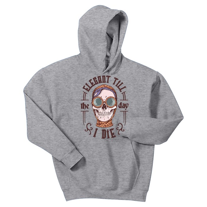 Elegant Till The Day I Die Skull Kids Hoodie