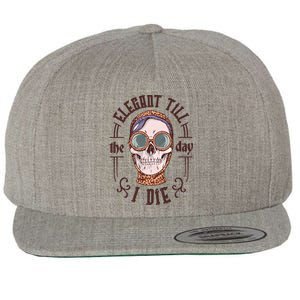 Elegant Till The Day I Die Skull Wool Snapback Cap