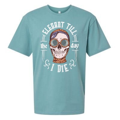 Elegant Till The Day I Die Skull Sueded Cloud Jersey T-Shirt