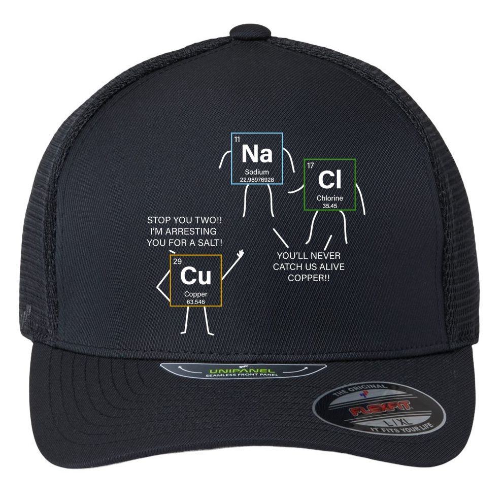 Element Funny Science Puns Flexfit Unipanel Trucker Cap