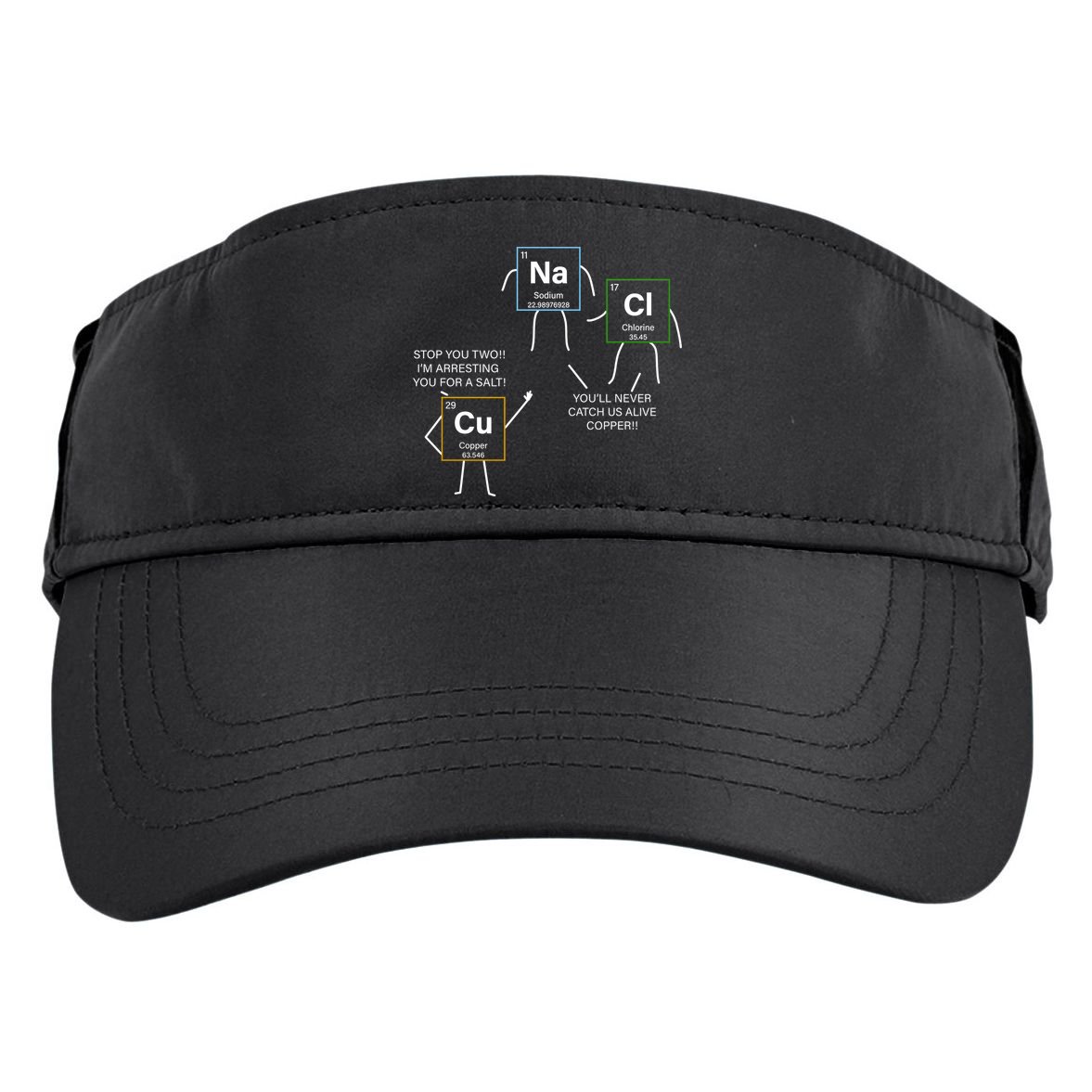 Element Funny Science Puns Adult Drive Performance Visor
