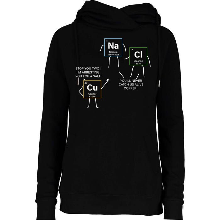 Element Funny Science Puns Womens Funnel Neck Pullover Hood