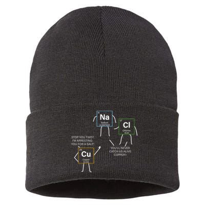 Element Funny Science Puns Sustainable Knit Beanie