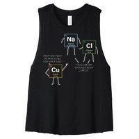 Element Funny Science Puns Women's Racerback Cropped Tank