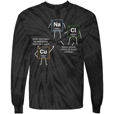 Element Funny Science Puns Tie-Dye Long Sleeve Shirt