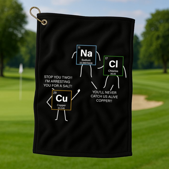 Element Funny Science Puns Golf Towel