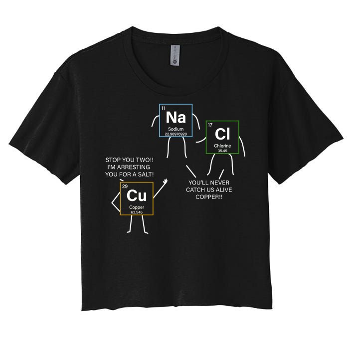 Element Funny Science Puns Women's Crop Top Tee