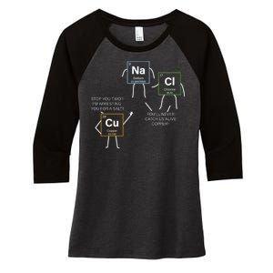 Element Funny Science Puns Women's Tri-Blend 3/4-Sleeve Raglan Shirt