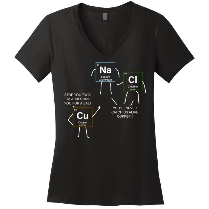 Element Funny Science Puns Women's V-Neck T-Shirt