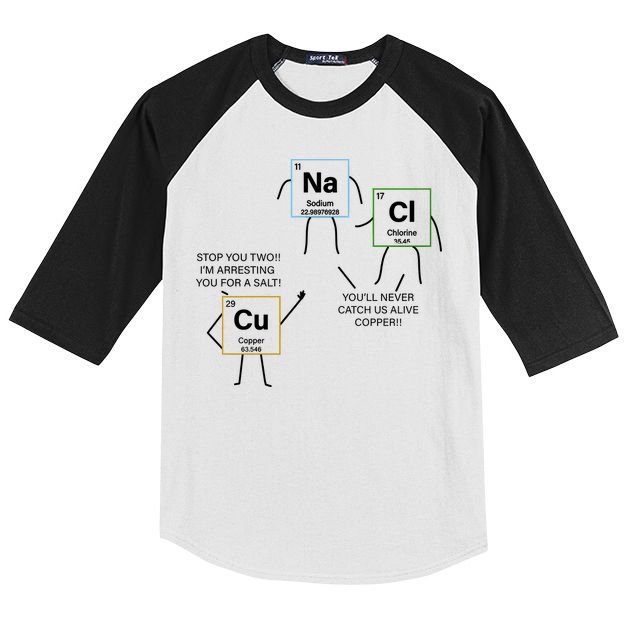Element Funny Science Puns Kids Colorblock Raglan Jersey