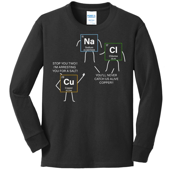 Element Funny Science Puns Kids Long Sleeve Shirt