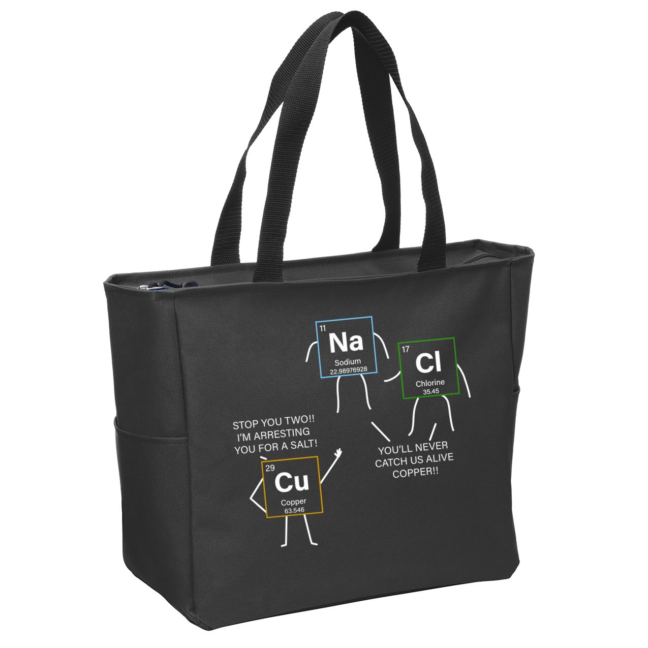 Element Funny Science Puns Zip Tote Bag