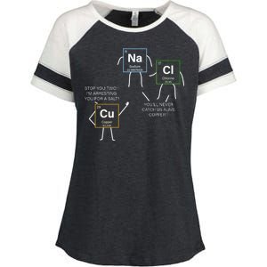 Element Funny Science Puns Enza Ladies Jersey Colorblock Tee