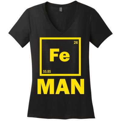 Element Of Iron Fe Women's V-Neck T-Shirt