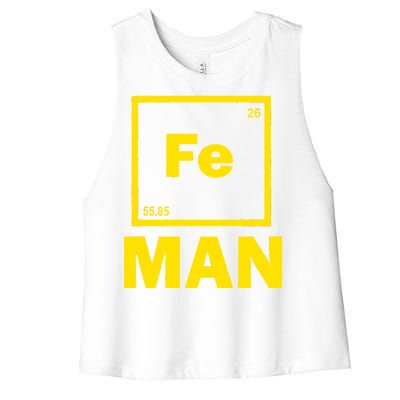 Element Of Iron Fe Women's Racerback Cropped Tank