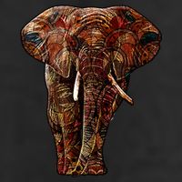 Elephant African Pattern Adult Drive Performance Visor