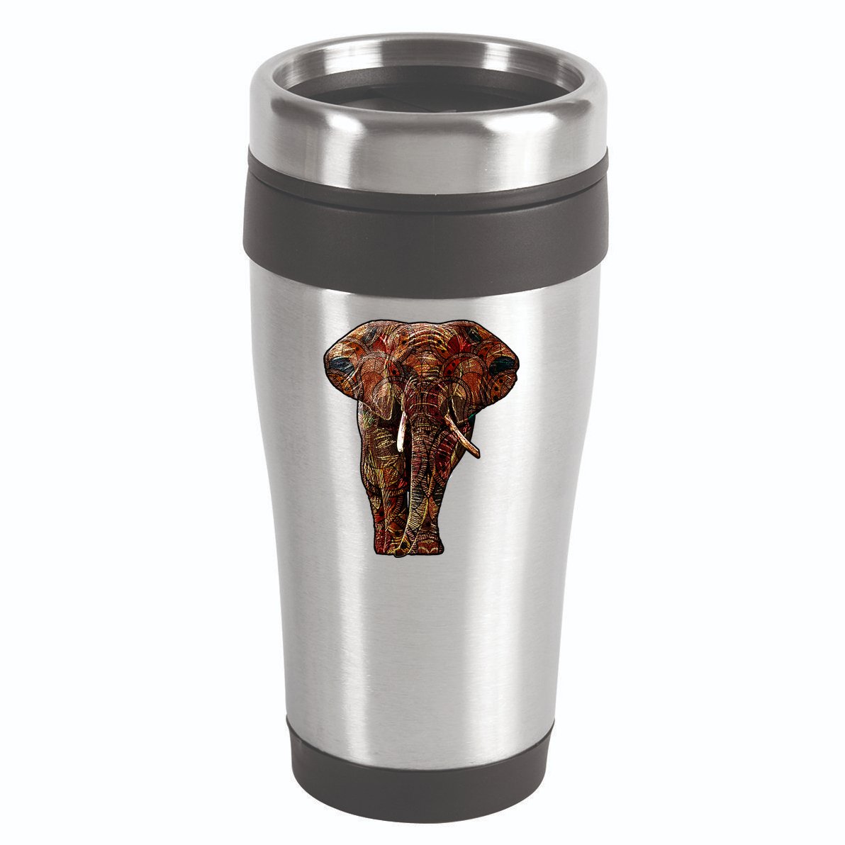 Elephant African Pattern 16oz Travel Tumbler