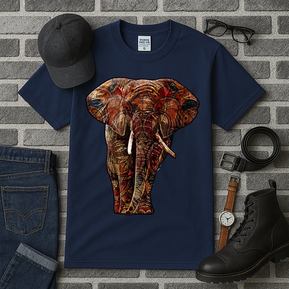 Elephant African Pattern Tall T-Shirt