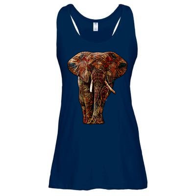 Elephant African Pattern Ladies Essential Flowy Tank