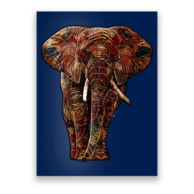 Elephant African Pattern Poster