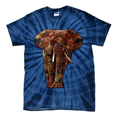 Elephant African Pattern Tie-Dye T-Shirt
