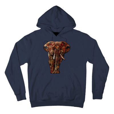 Elephant African Pattern Tall Hoodie
