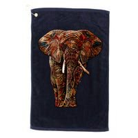 Elephant African Pattern Golf Towel