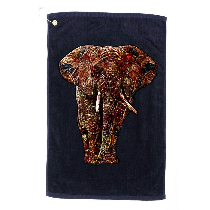 Elephant African Pattern Golf Towel