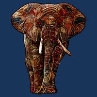 Elephant African Pattern Short Acrylic Beanie