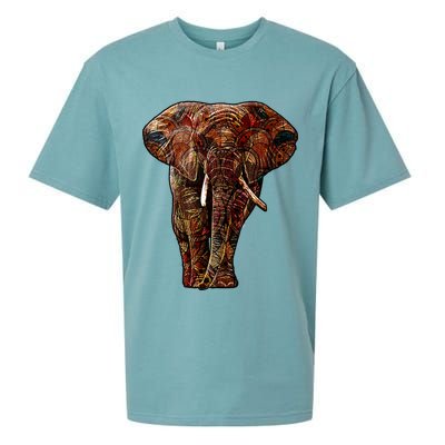 Elephant African Pattern Sueded Cloud Jersey T-Shirt