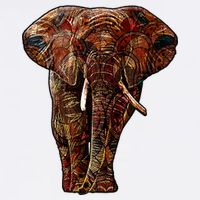 Elephant African Pattern Garment-Dyed Sweatshirt