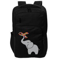 Elephant Autism Awareness Ribbon Impact Tech Backpack