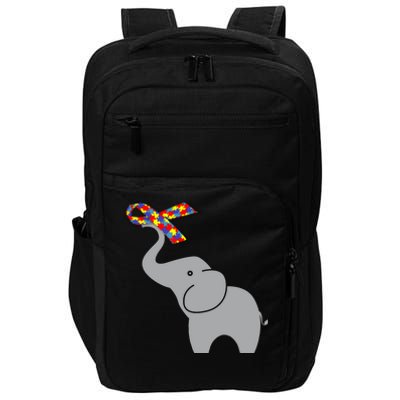 Elephant Autism Awareness Ribbon Impact Tech Backpack