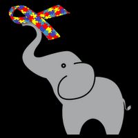 Elephant Autism Awareness Ribbon Impact Tech Backpack