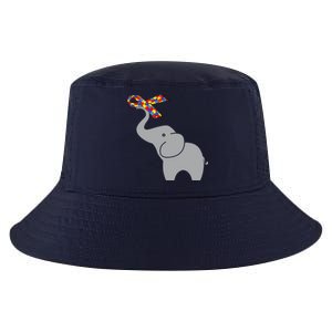 Elephant Autism Awareness Ribbon Cool Comfort Performance Bucket Hat