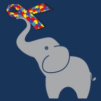 Elephant Autism Awareness Ribbon Cooling Performance Crew T-Shirt