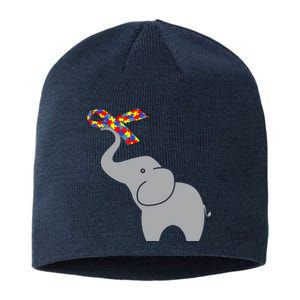 Elephant Autism Awareness Ribbon Sustainable Beanie