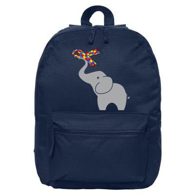 Elephant Autism Awareness Ribbon 16 in Basic Backpack